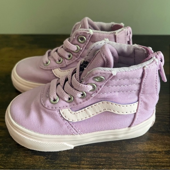 Vans| Infants/Toddler Sk8 Hi Zip Lavender True Purple Hi Top Sneakers Size US 4 - Picture 3 of 6